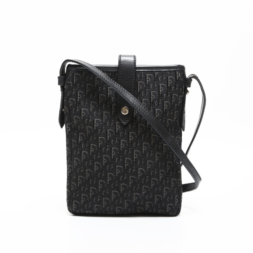 CHRISTIAN DIOR Black Canvas Trotter Shoulder Bag - Picture 2 of 12